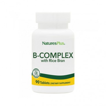 Nature's Plus B-Complex With Rice Bran 90tabs | Συμπλήρωμα Διατροφής με ...